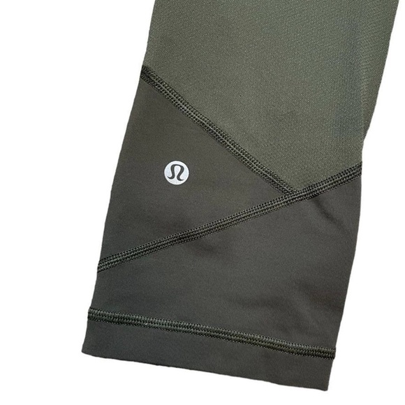 Lululemon Pace Rival Crop Leggings Luxtreme 22" Dark Olive Size 6 - Picture 9 of 13
